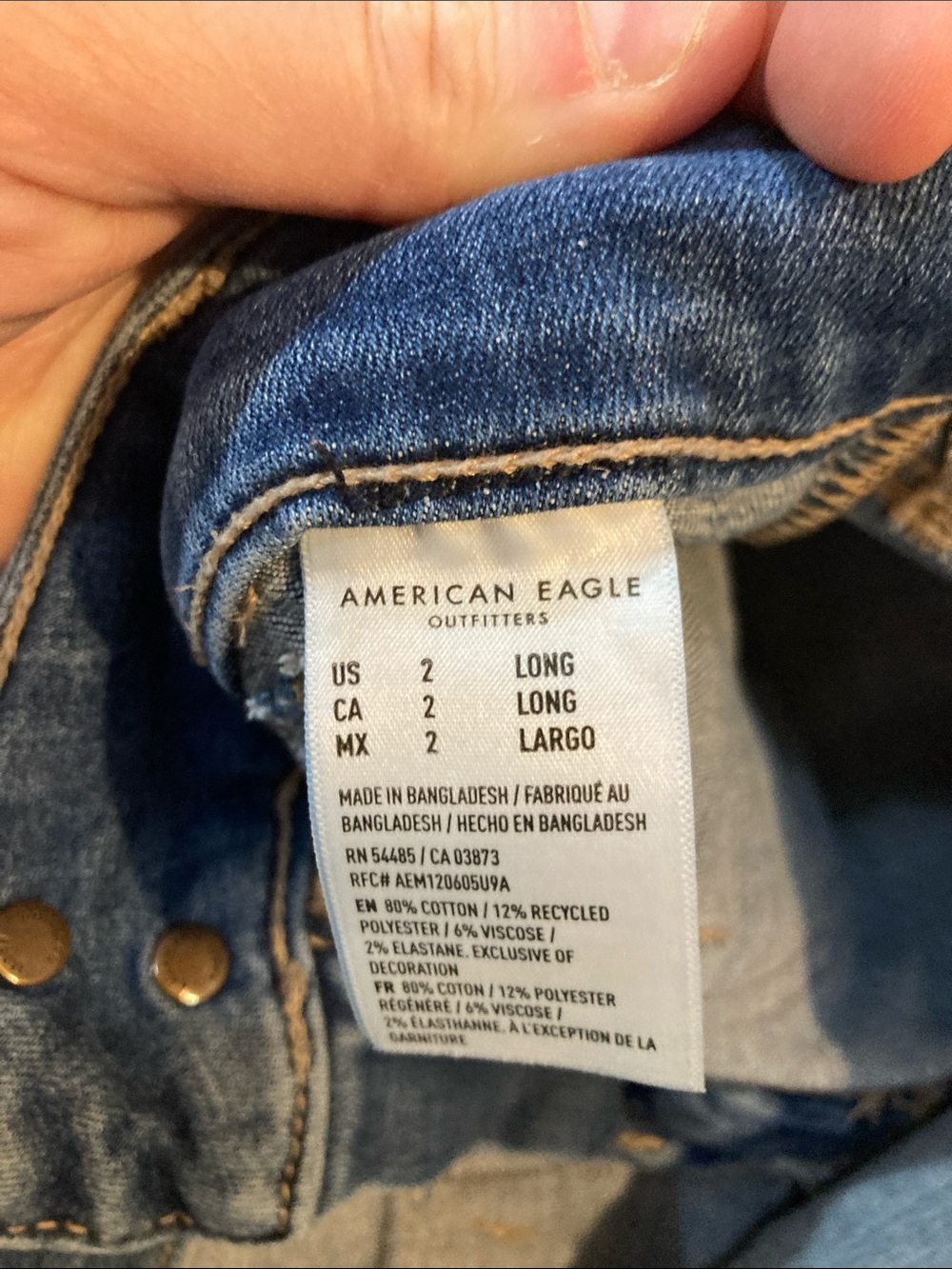 American Eagle Outfitters Medium Blue Flare Jeans - Picture 3 of 4